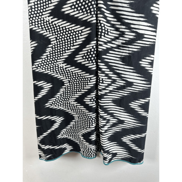 Autumn Teneyl Halter Dress Black and White Geometric Sz M - Picture 5 of 14